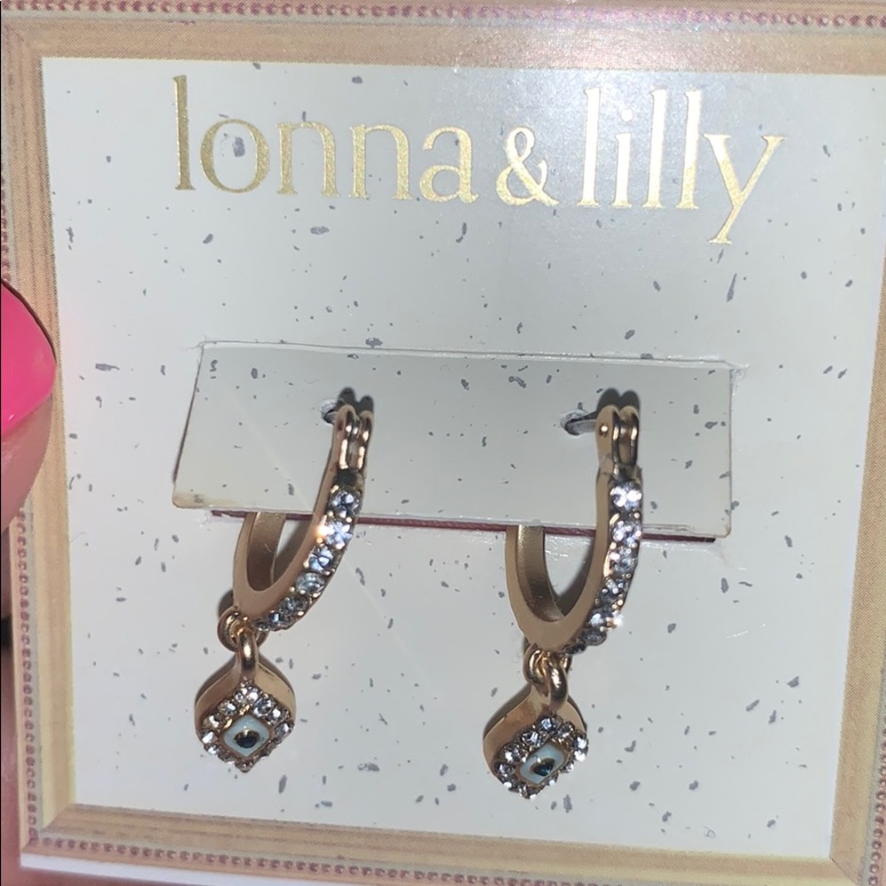 Evil eye earrings